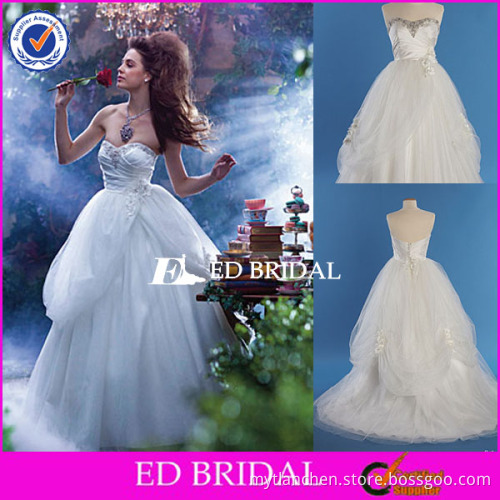 XL458 2014 new come sweetheart neckline caught up skirt wedding dresses for fat woman